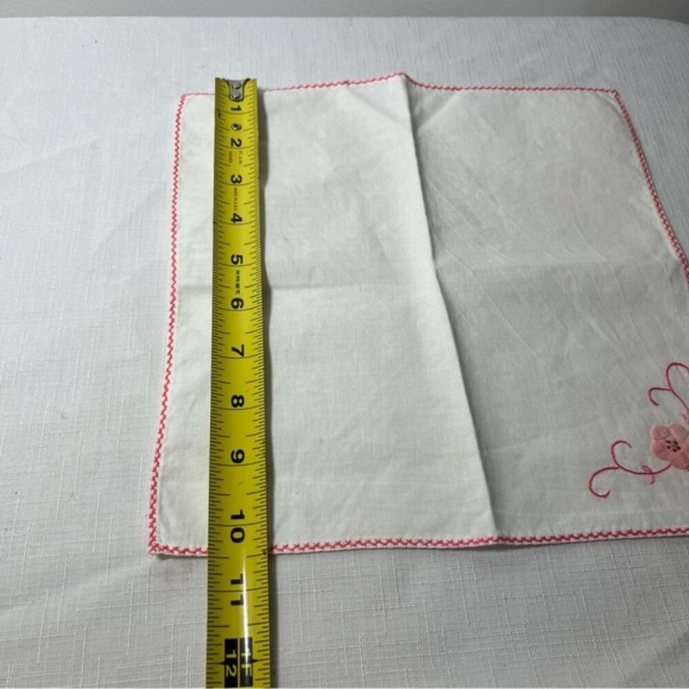 Embroidered Floral Napkins Vintage New - Picture 5 of 6